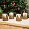 CC Christmas Decor Christmas Tree Pillar Candle Holders - 3.75" - Bronze - Set of 4